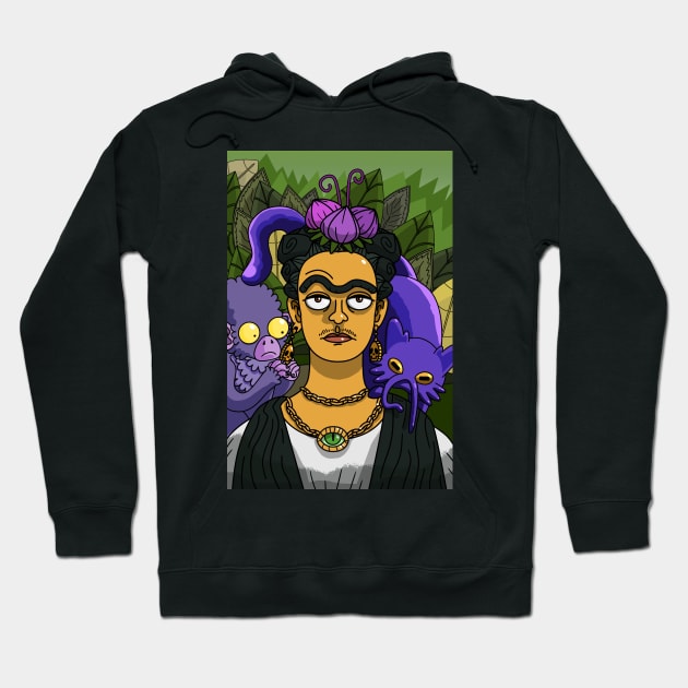 Fricka - Frida Kahlo and Rick tribute Hoodie by Piezaroth